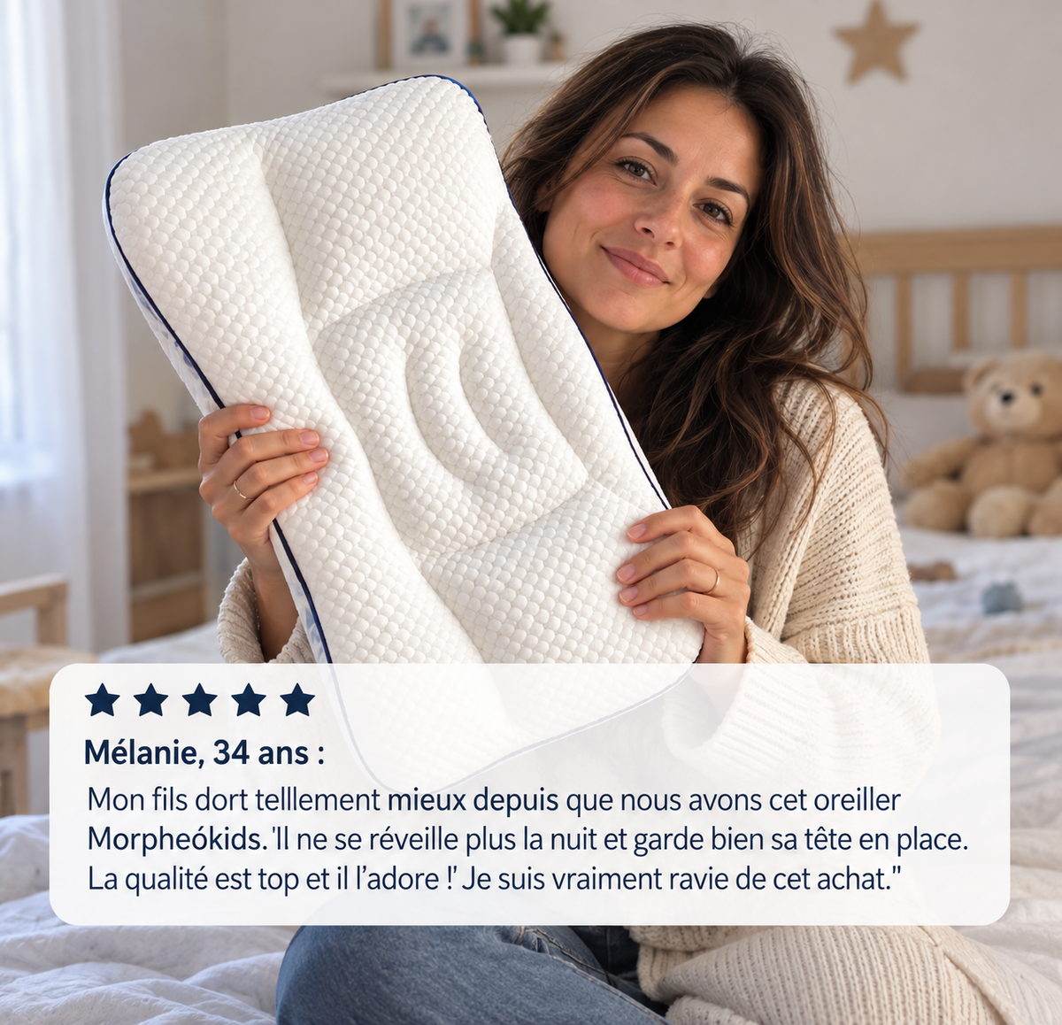 Morphéokids : Bien callé, bien soutenu : il dort enfin jusqu'au matin🌙