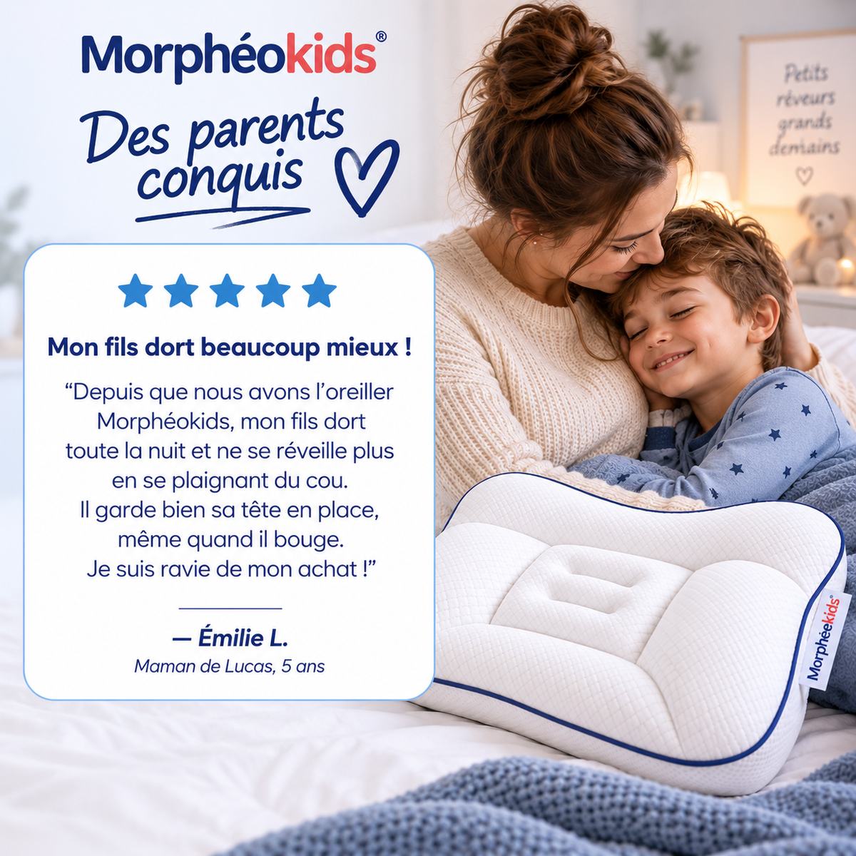 Morphéokids : Bien callé, bien soutenu : il dort enfin jusqu'au matin🌙